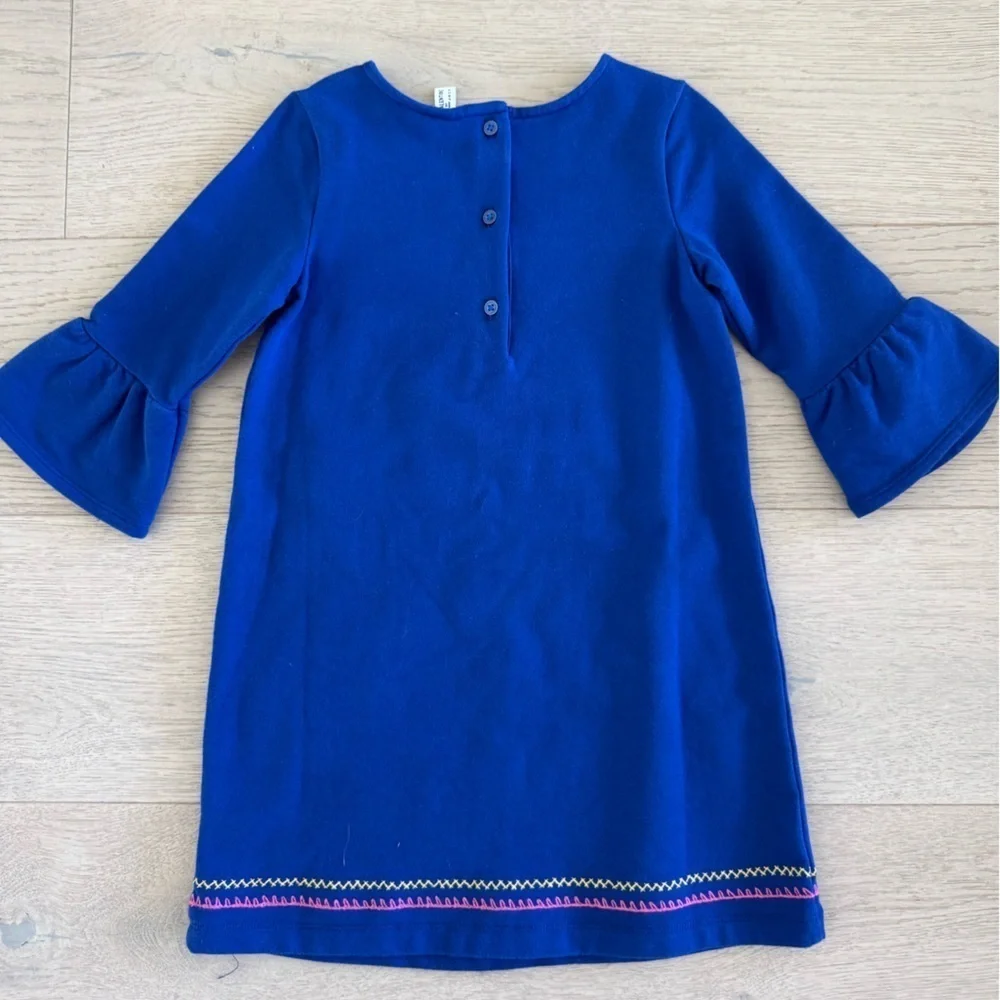 NWT Janie & Jack By Juno Valentine Girls Blue Embroidered Floral Dress size 4
